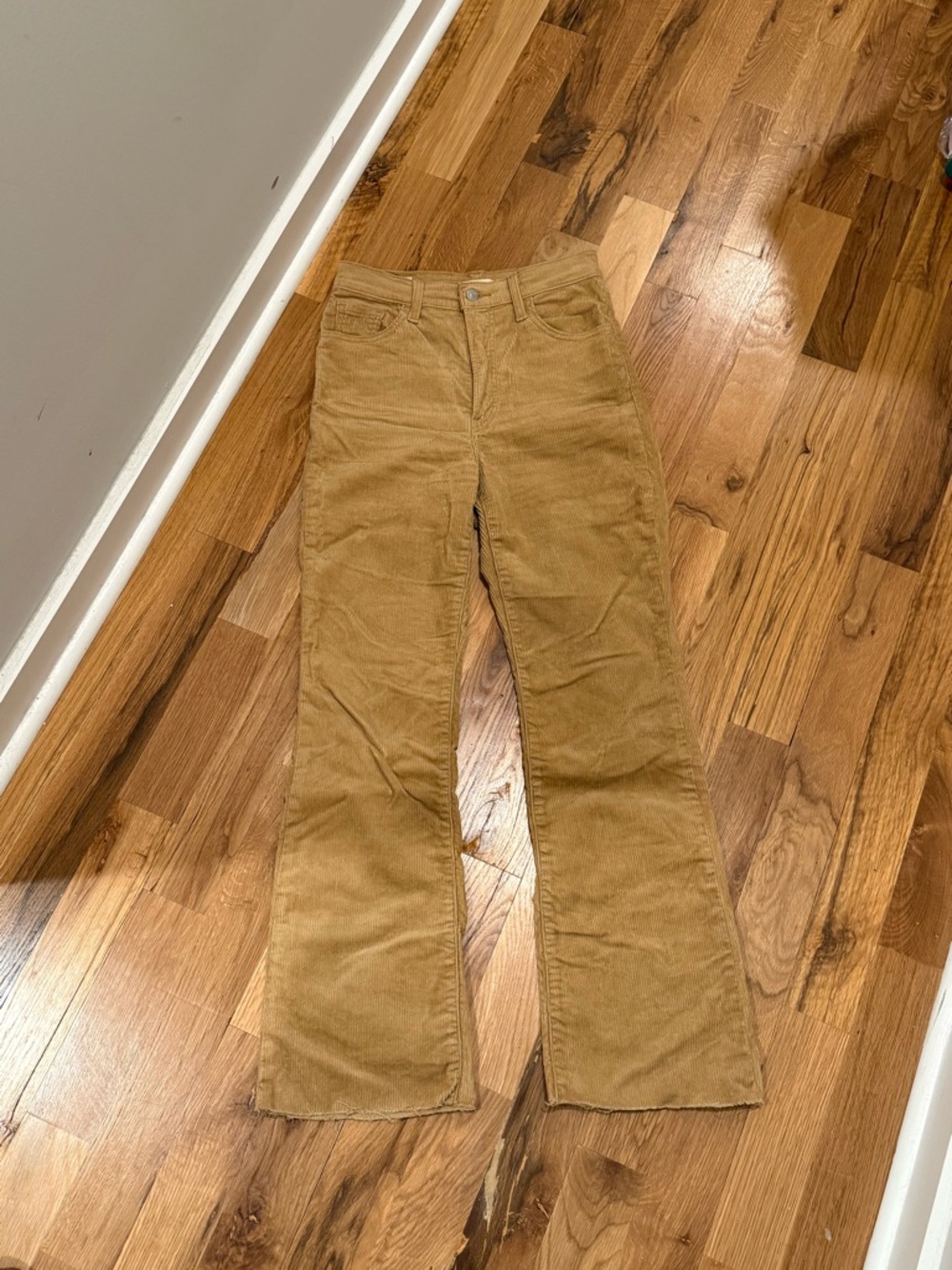 Corduroy High-Rise Bootcut Pants